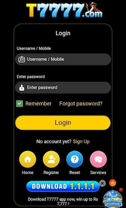 t7777 game login